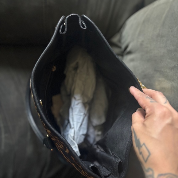 Unique Michael Kors Leopard Print Pony hair tote/shoulder bag - Picture 8 of 11